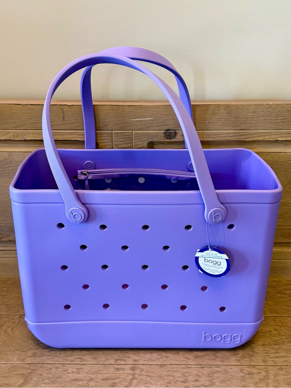 Original Bogg Bag PURPLE Beach Lake Pool Tote Bag Large NWT
